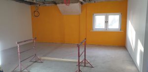 Electrical work underway
