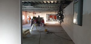 Cabling work in the ceiling