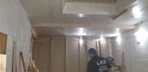 New electric cabling for alarms and tills