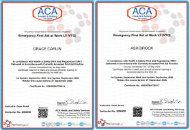 Emergency First Aid Certificates